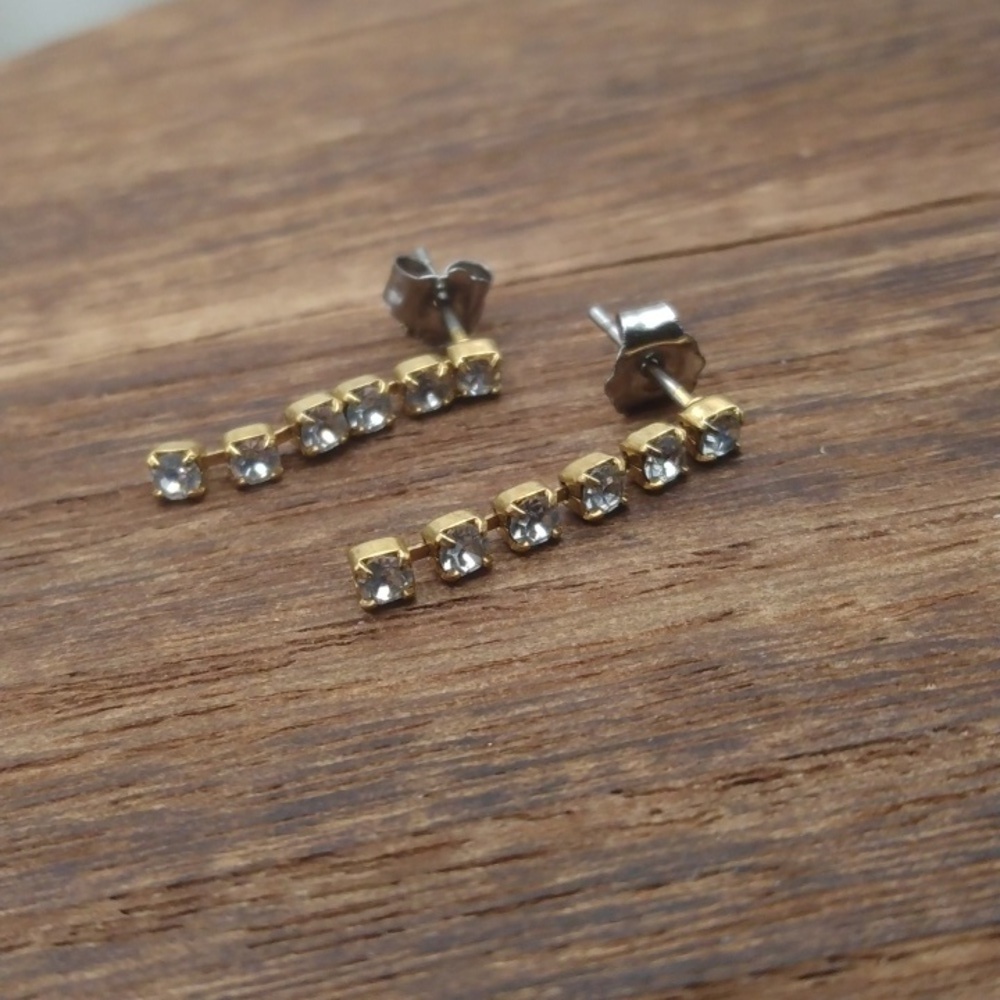 Starry night crystal dangle earrings E731